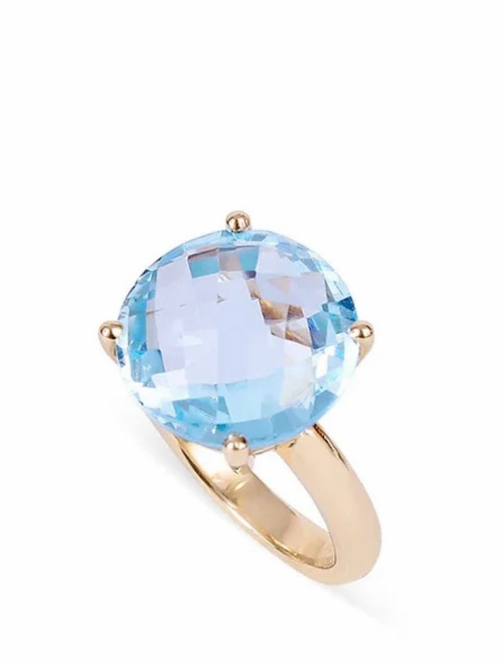 blue topaz candy ring in 14k rose gold